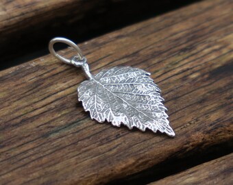 Leaf Pendant, Silver Leaf Pendant, Sterling Silver Pendant, Nature Pendant, Woodland Pendant, Leaf Jewelry, Leaf Necklace, Birthday Gift