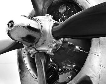 Vintage Historic Military Airplane Propeller Aviation Decor Photo Print Aircraft WWII Airplane Art Print Teen Boys Room Decor Pilot Gift