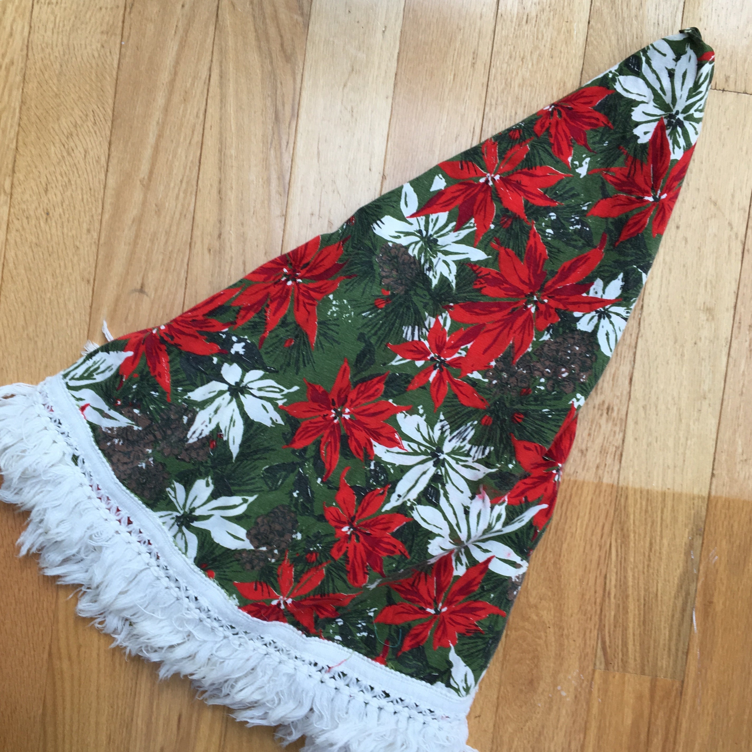 Vintage Christmas Table Cloth Mid Century Modern Christmas