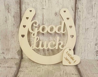 wedding gift, good luck horseshoe, engagement gift, personalised wedding gift, personalised gift