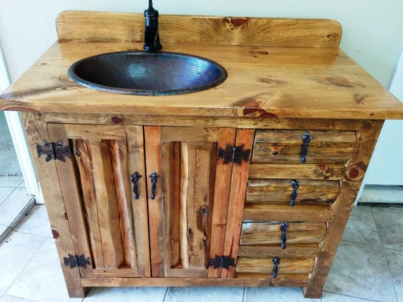 Rustic Sinks Bathroom rustic bathroom vanity 42 copper sink rustic sink Rustic Sinks Bathroom rustic bathroom vanity 42 copper sink rustic sink