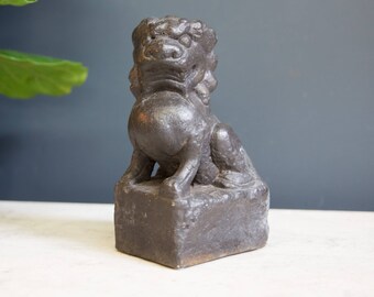 SALE! Vintage Cement Foo Dog, Asian Decor, Vintage Statue, Gift Idea