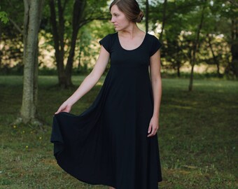 Womens Cotton Jersey Knit Dress Made in the USA - Made to Order - Durango