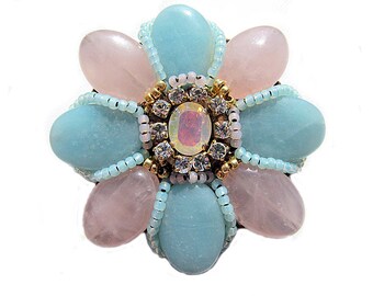 opal brooch antique brooch antique jewelry flower brooch floral jewelry retro brooch art nouveau brooch art deco brooch old 1960s' jewelry