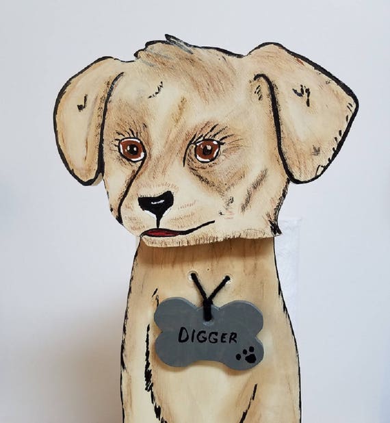 Digger Wooden Labrador Dog Toilet Paper Holder wonderful