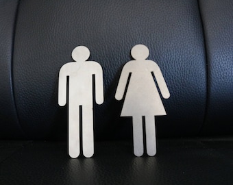 Modern Restroom Signs | Bathroom Signs | Toilet Signs | Male and Female | Restroom Figures | Bathroom Decor | Restroom Decor