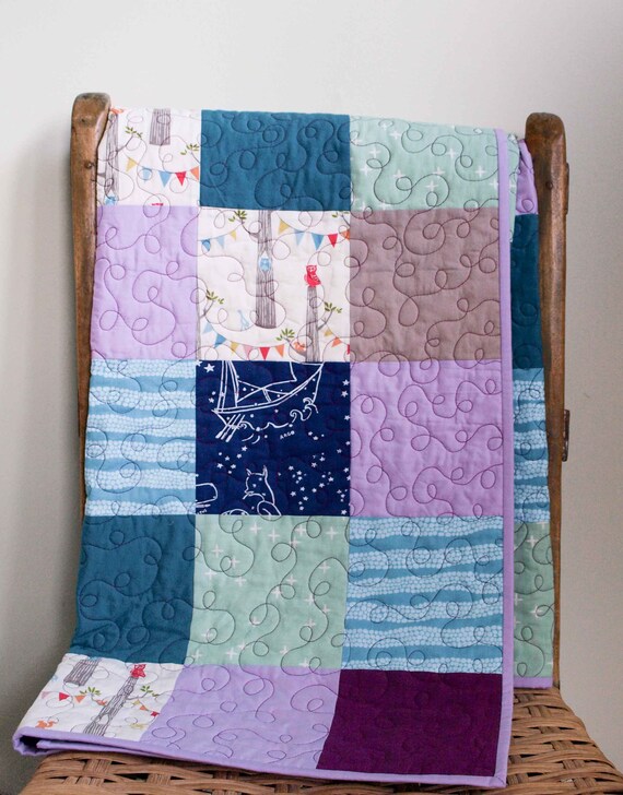 Custom Baby Quilt Design your Own Organic Cotton Patchwork