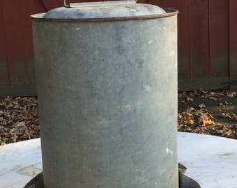 Small Galvanized Chicken Feeder