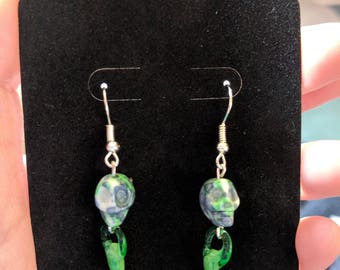 Skull and Chile Pepper Earrings
