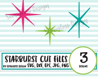 Retro SVG, Retro Stencil, Starburst SVG, Starbursts, Retro Cut Files, Vintage SVG, Cut File, Home Decor Cut Files, Silhouette, Cricut, 1950s