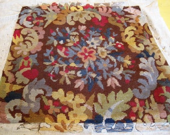 Vintage French Needlepoint Tapestry