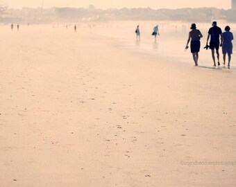 Beach photography, people photography, beach decor, ocean print, dreamy beach print, vintage, sea, coastal decor, home decor, wall decor