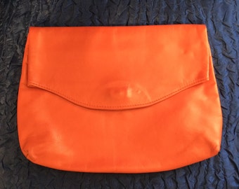 Vintage 80's Red Leather Clutch