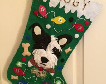 Custom Pet Christmas Stocking - Made From Your Pet's Photo!