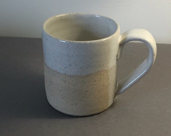 Mug white glaze on flecked Stoneware ceramic