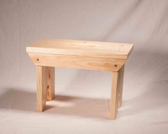 Wooden Step Stool, Farm Stool, Milking Stool, Pine Step Stool, Small Wood Stool, Child's Step Stool, Step Stool, Kid's Stool
