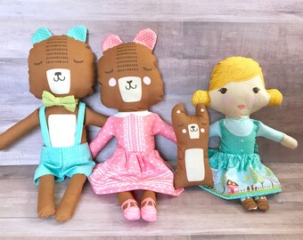 Goldilocks and the Three Bears Stuffed Dolls