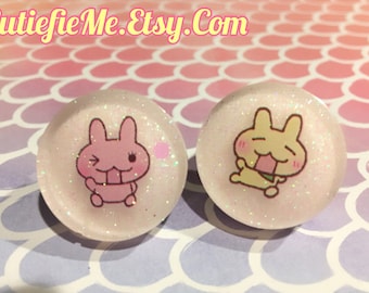 Kawaii Japanese Bunny Characters Stud Earrings