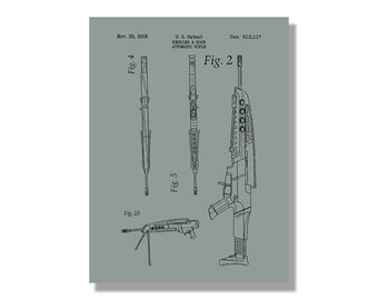 Walther PPK Military and Weapons Patent Poster Blueprint