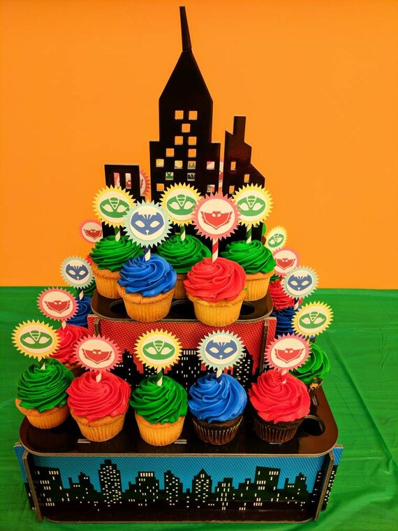 Pj Mask Cup Cake Toppers Pj Mask Cup Cake Toppers