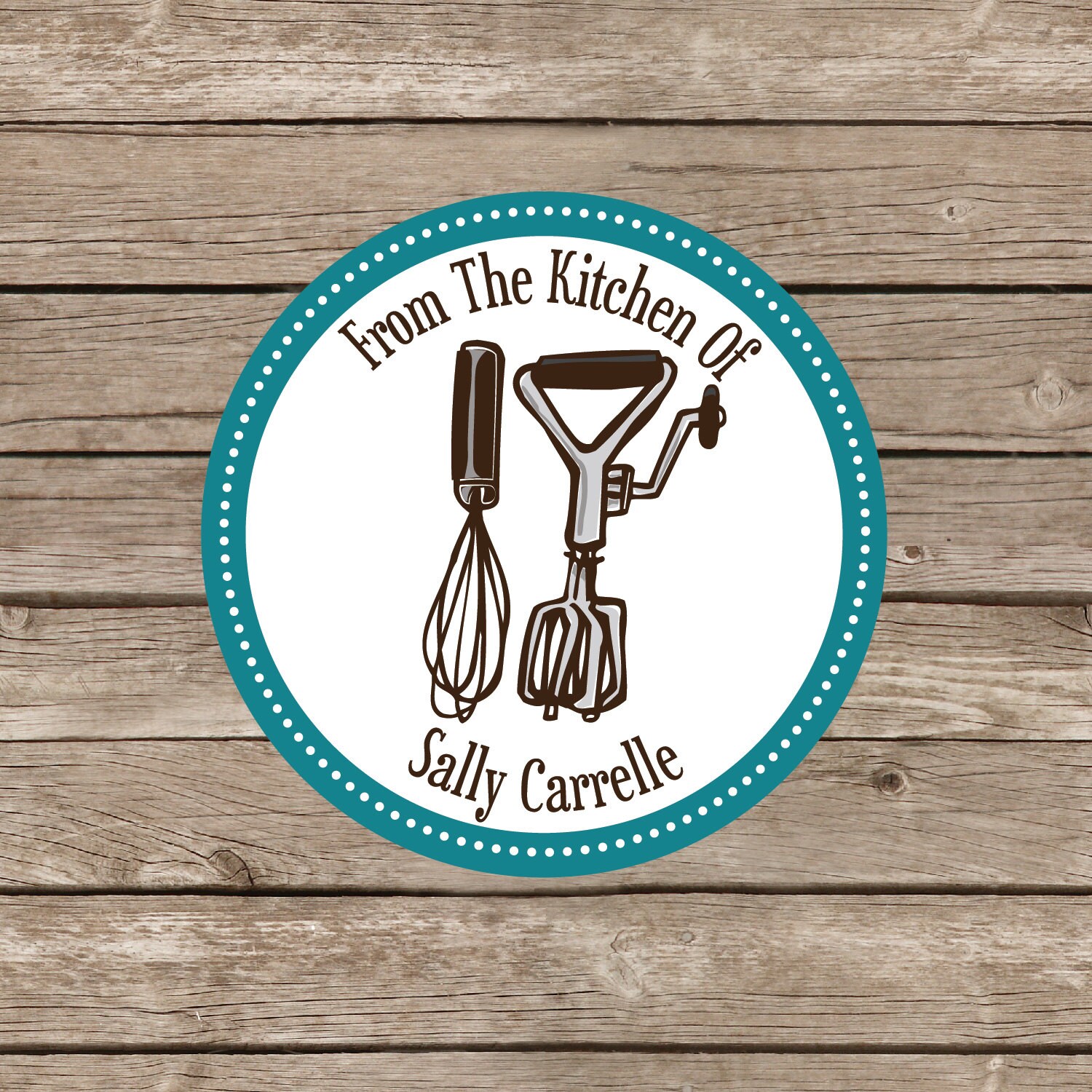 Personalized baking stickers cooking labels baked goods