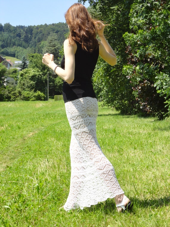 Knit skirt PATTERN sizes SXL knit TUTORIAL for every row