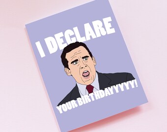 The Office Birthday Card Michael Scott - 'I Declare Bankruptcy'