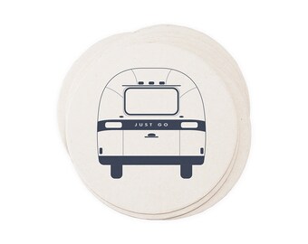 Airstream Camper - Letterpressed Paper Coasters