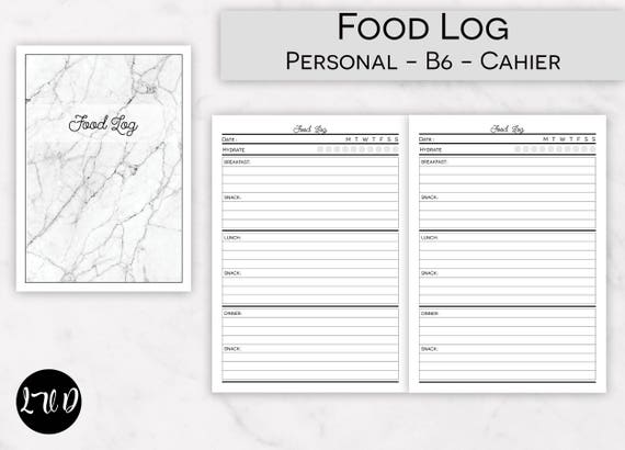printable food logs