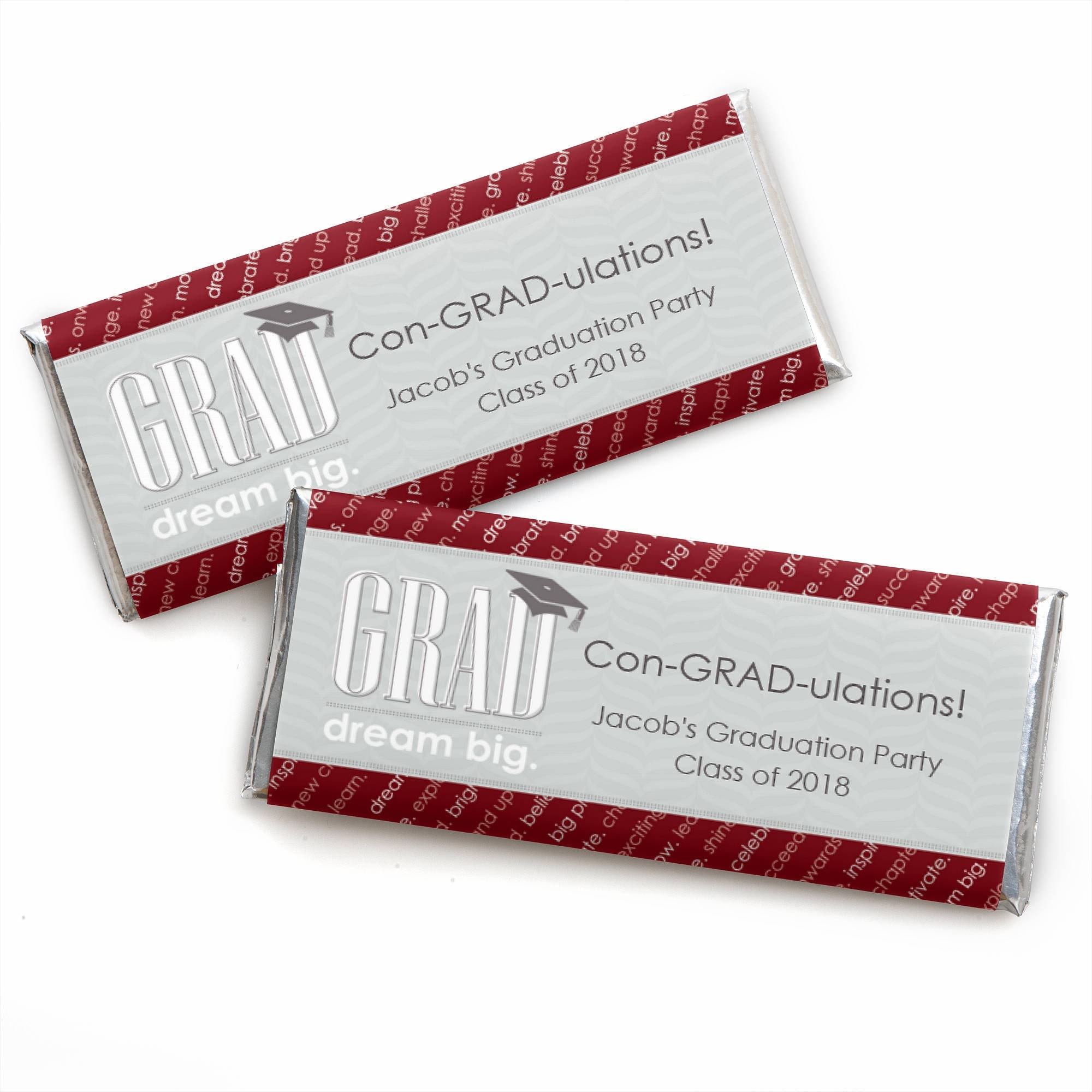 graduation candy bar wrappers personalized 2018
