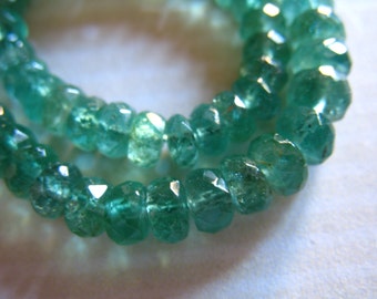 EMERALD Beads Rondelles / 3-3.5 mm, 5-100 pc, Luxe AAA / ZAMBIAN emeralds / undyed, may birthstone brides bridal holidays true 35