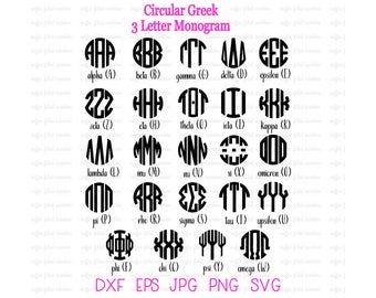 Download Monogram Frame Greek Circle