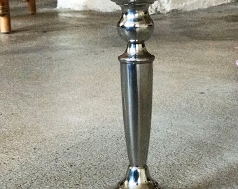 silver candlestick holder