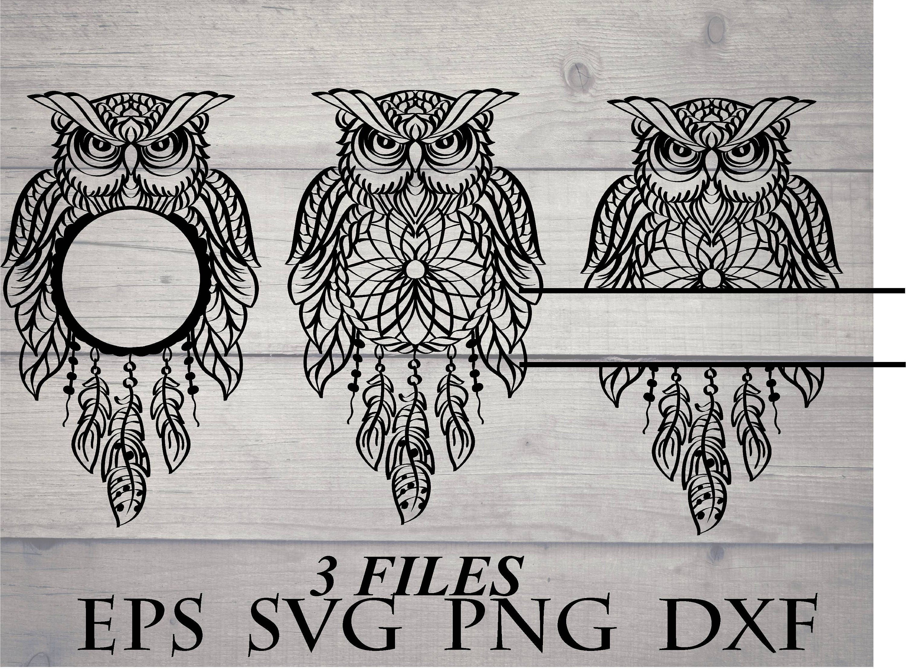 Download Dreamcatcher owl svg mandala owl svg owl svg tribal owl