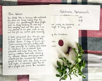 Personalised Handwritten Calligraphy Letter from Santa | Santa Clause Letter | Santa Letter