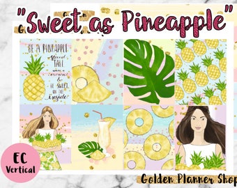 Sweet as Pineapple Sticker Full Kit, Planner Stickers for Erin Condren Vertical Planner