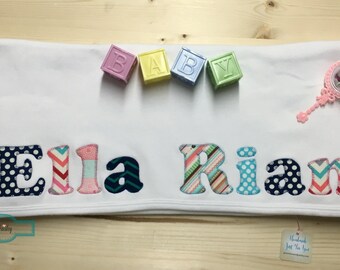 Personalized Baby Blanket, Personalized Baby Girl Blanket, Personalized Baby Gift, Newborn Blanket, Baby Shower Gift