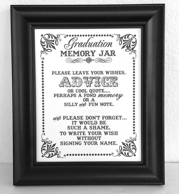 graduation memory jar wishes guest book sign graduation