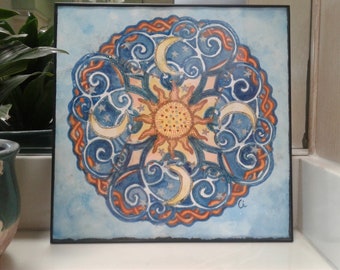 Celtic Sun Moon Stars Mandala
