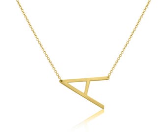 Gold Plated, Silver and Rose Gold plated Large Stainless Steel Side Initial, HOT item this holiday season!, A great Holiday gift for her