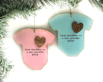 Personalized First Christmas As Grandparents Ornament, Grandma and Grandpa Ornament, Grandparent Gift, Godparents, Papa and Nana