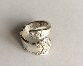1908 Arbutus silver spoon ring