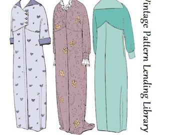 1918 Ladies Empire Style Dressing Gown - Reproduction Sewing Pattern #E5801