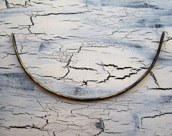 Blackened Notched Brass Neck Bar - 5 inches - 14 gauge