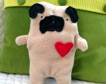 Earl ~ The Fawn Pug Bummlie ~ Stuffing Free Dog Toy ~ Ready To Ship Today
