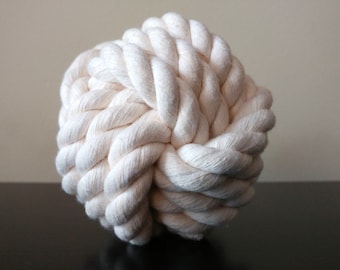 Large Ball // All Natural Cotton Rope Dog Toy - Monkey's Fist Knot