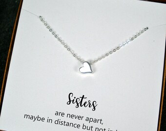 Unique Sister Gifts, Sister Necklace, Sister in Law Gift, Sister Birthday Gift, Sister Jewelry, Wedding, Sister Christmas Gift, Sister Card