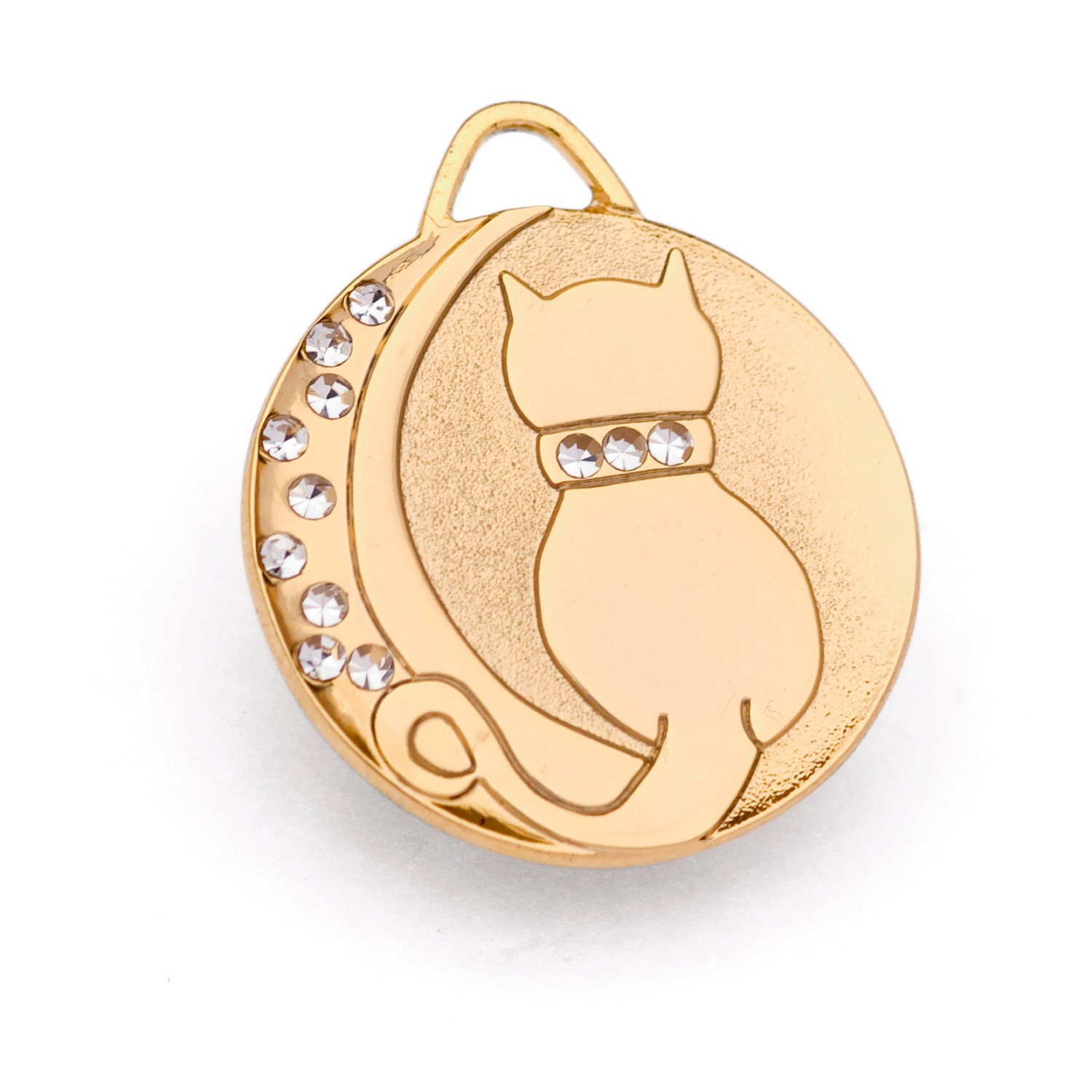 Cat ID Tag Personalized in Silver or Gold