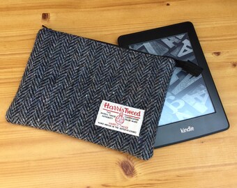 Harris Tweed Kindle case - e-reader sleeve - Kindle cover - Father's Day gift - Kindle paperwhite case - wool Anniversary gift