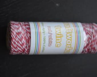 Red and white bakers twine